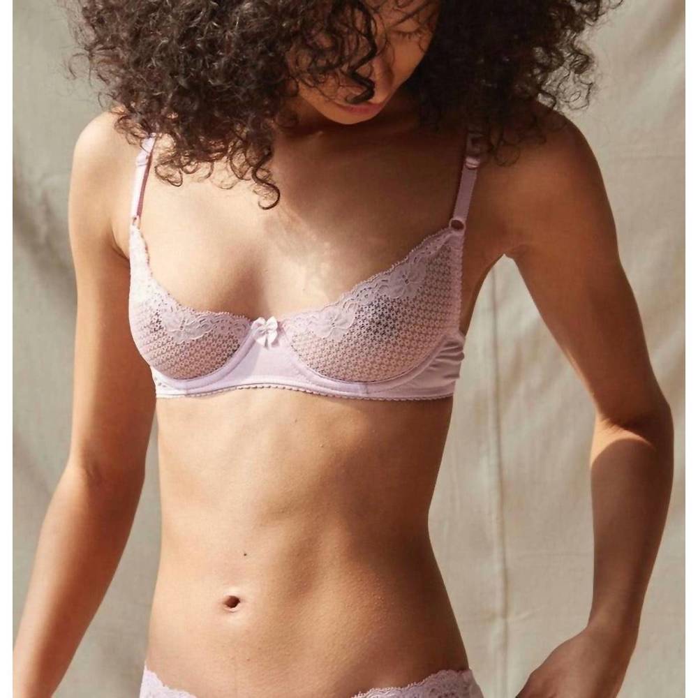 NEW TIMPA LINGERIE duet lace underwire demi bra in pink